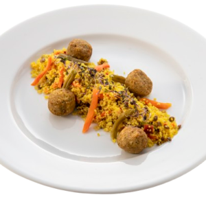 Falafel con Cuscús de Verduras