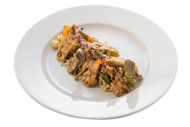 Heura & Arroz con Verduritas