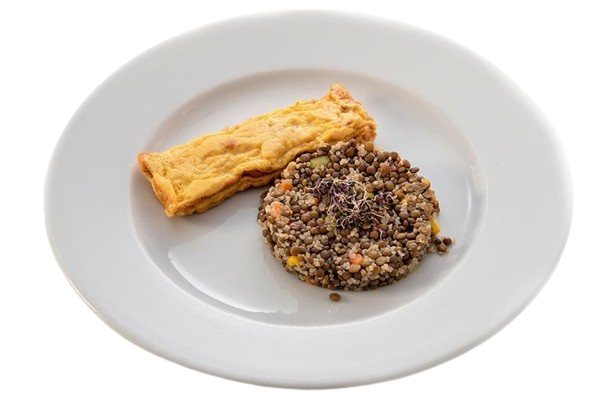 Truita de Carbassó & Llenties amb Quinoa
